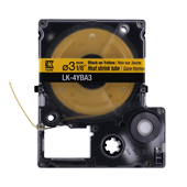 LK-4YBA3黑字/黃底，直徑：3mm，長度：2.5m - EpsonLW-600P耗材