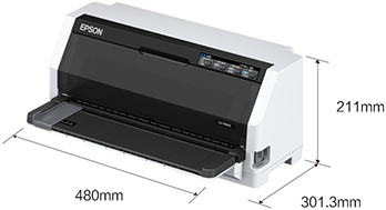 產品外觀尺寸 - Epson DLQ-3500KIIN產品規格