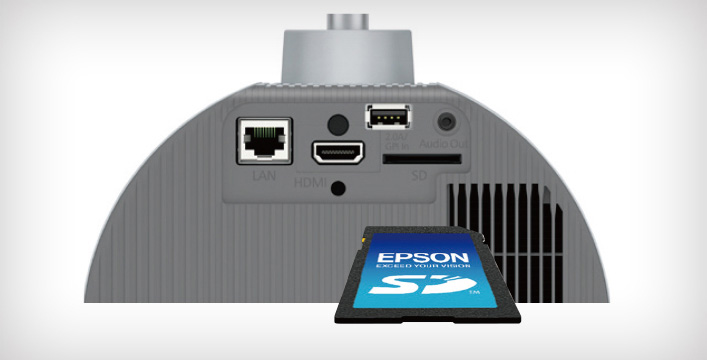 支持SD卡信號輸入 - Epson EV-110產品功能