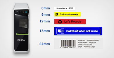 支持多種類型色帶 - Epson LW-600P產品功能