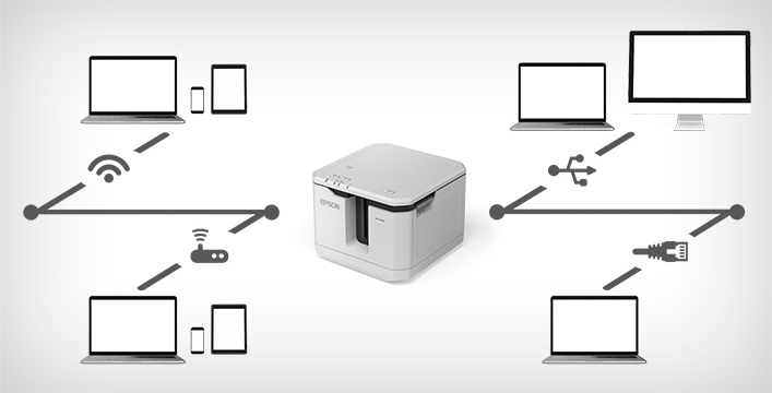更易用（更好的連接性） - Epson LW-Z5000WC產品功能