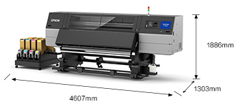 產品外觀尺寸 - Epson SureColor SC-F10080產品規格