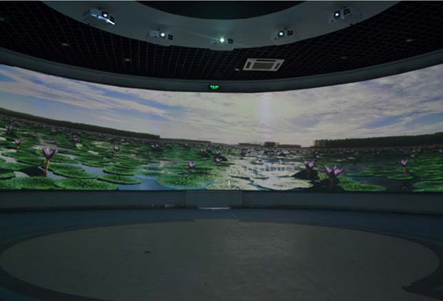 360度完美展--洪澤湖濕地植物館環幕解決方案淺析