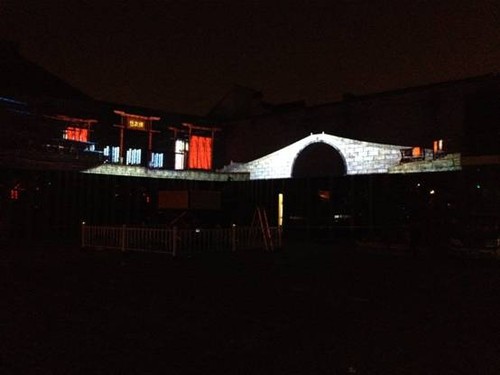 演繹曆史長河--無錫古運河博物館外牆投影案例