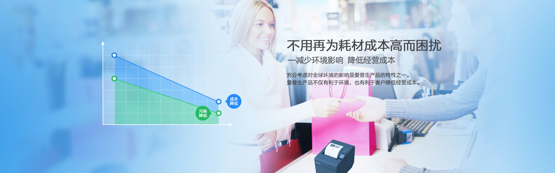不用再為耗材成本高而困擾——減少環境影響，降低經營成本。